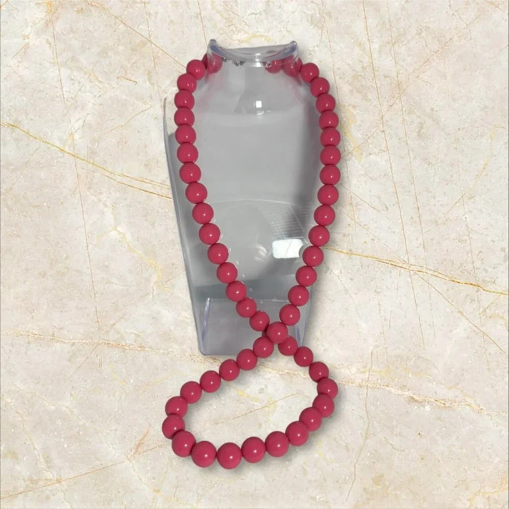 5/$20 Long Pink‎ Beaded Necklace